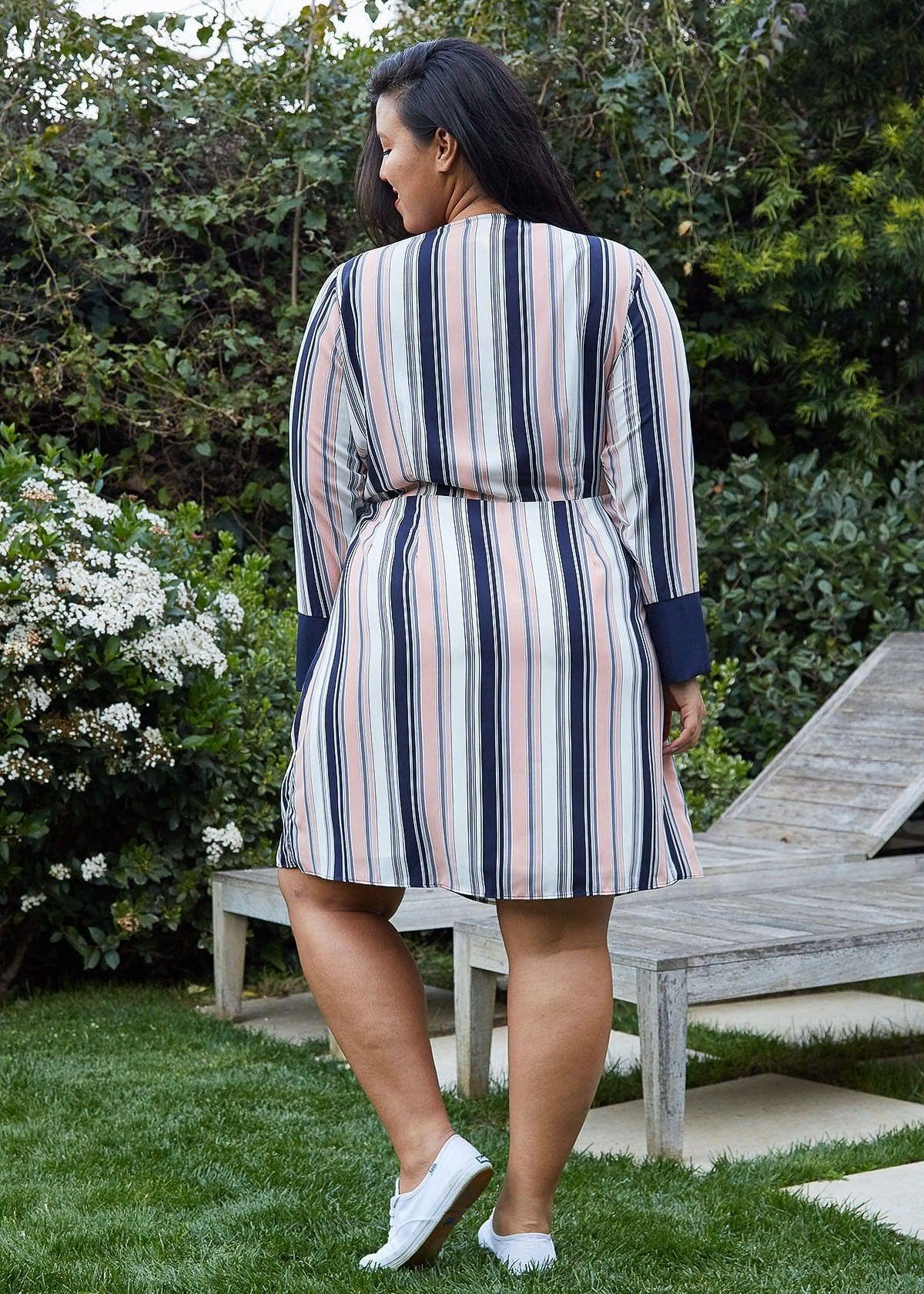 Wrap Dress With Cuff Binding