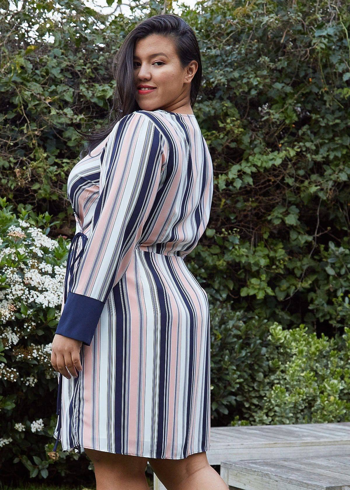 Wrap Dress With Cuff Binding