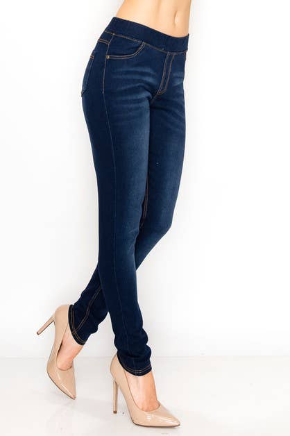 pull on denim skinny jegging
