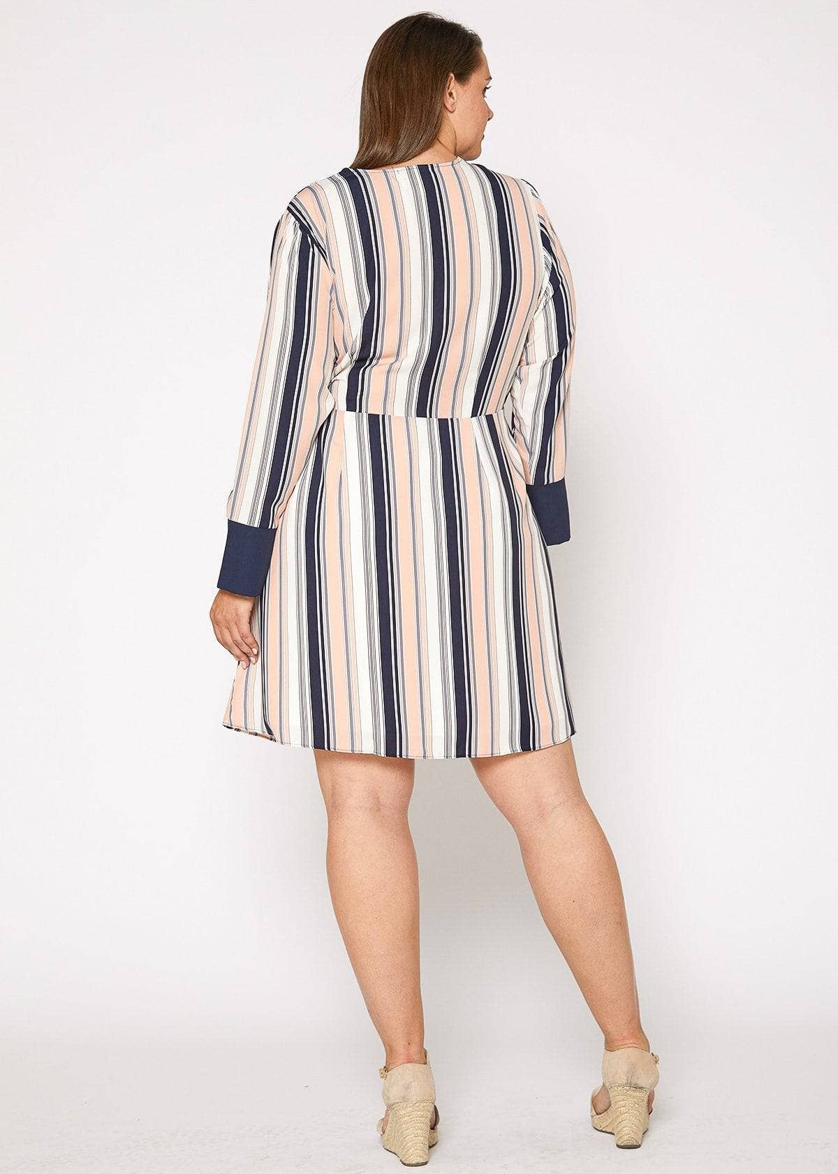 Wrap Dress With Cuff Binding