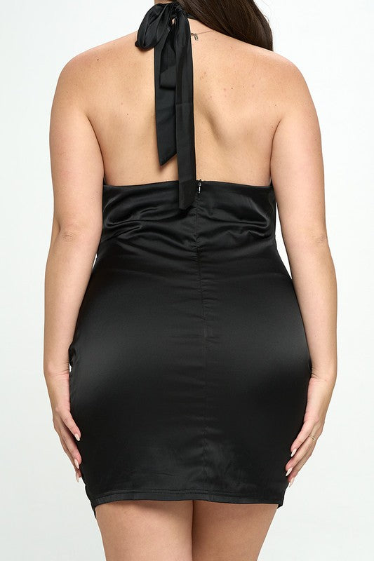 Cross Over Black Dress