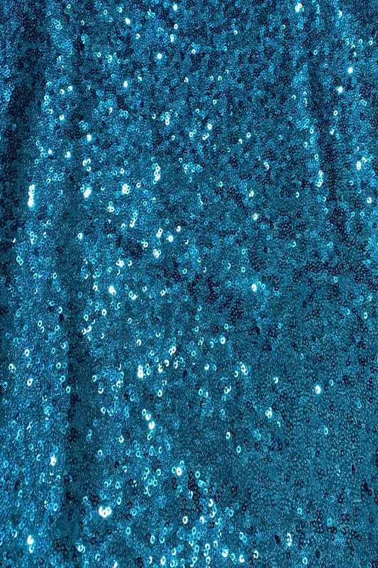 AQUA SEQUIN MINI DRESS