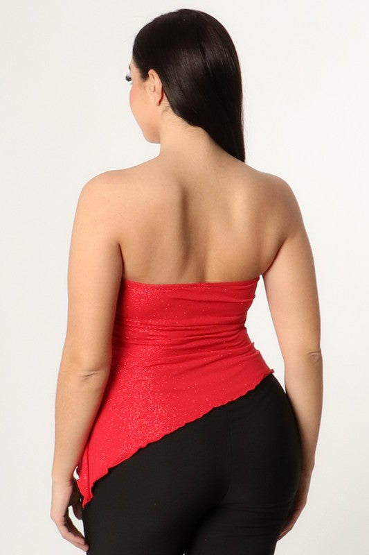 GLITTER ASYMMETRICAL TOP