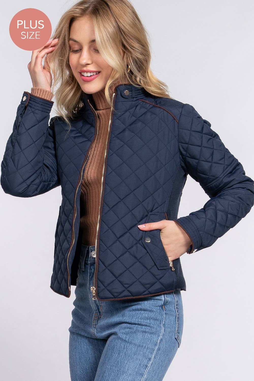 Rib Quilted Padding Jacket