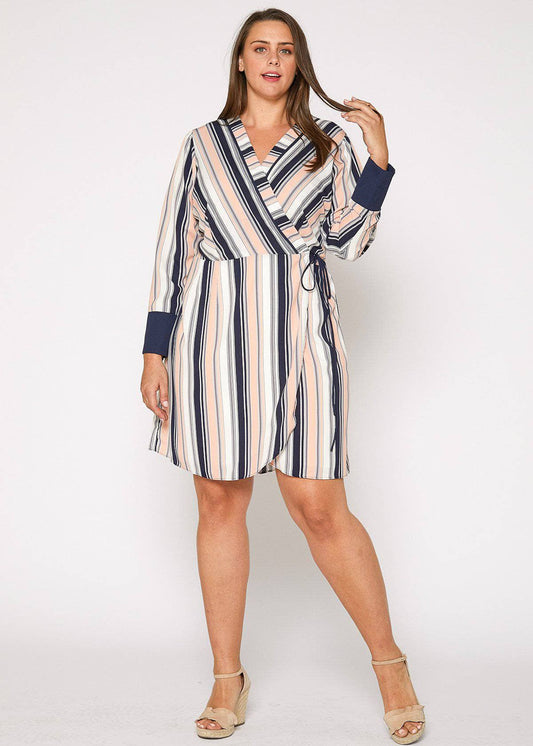 Wrap Dress With Cuff Binding