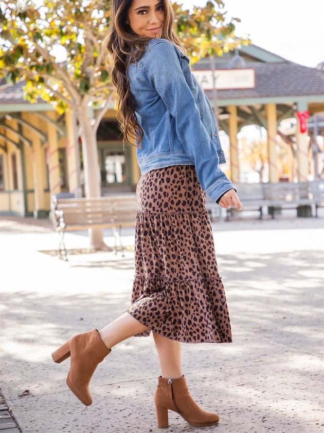 Print Midi Skirt