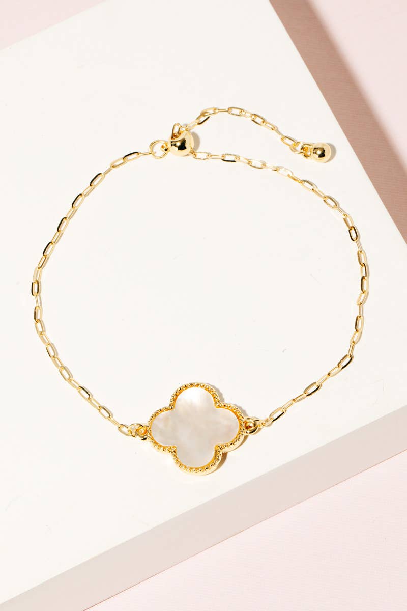 Clover Charm Chain Bracelet