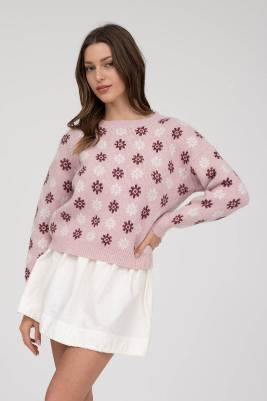 FLORAL PRINT  PULLOVER