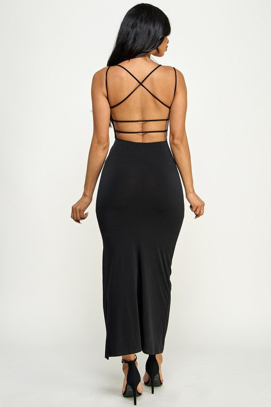 Sweetheart Neck Bar Back Maxi Dress Ada's Boutique Sweetheart Neck Bar Back Maxi Dress Ada's Boutique