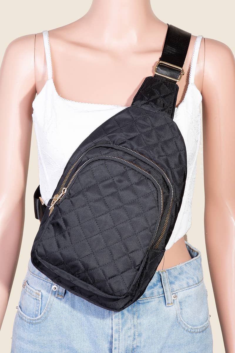 Quilted Single Strap Sling Bag
