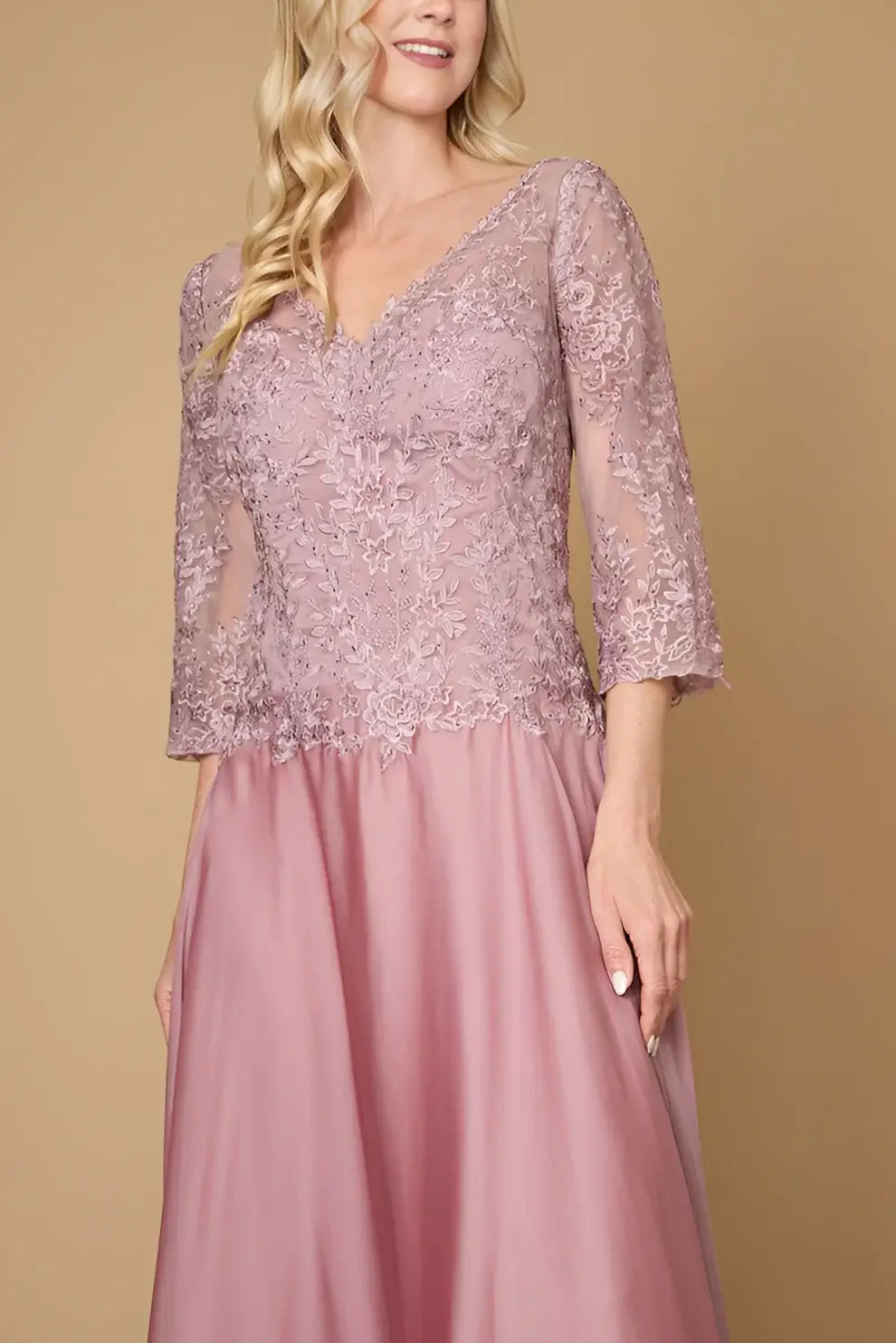LACY EVENING DRESS