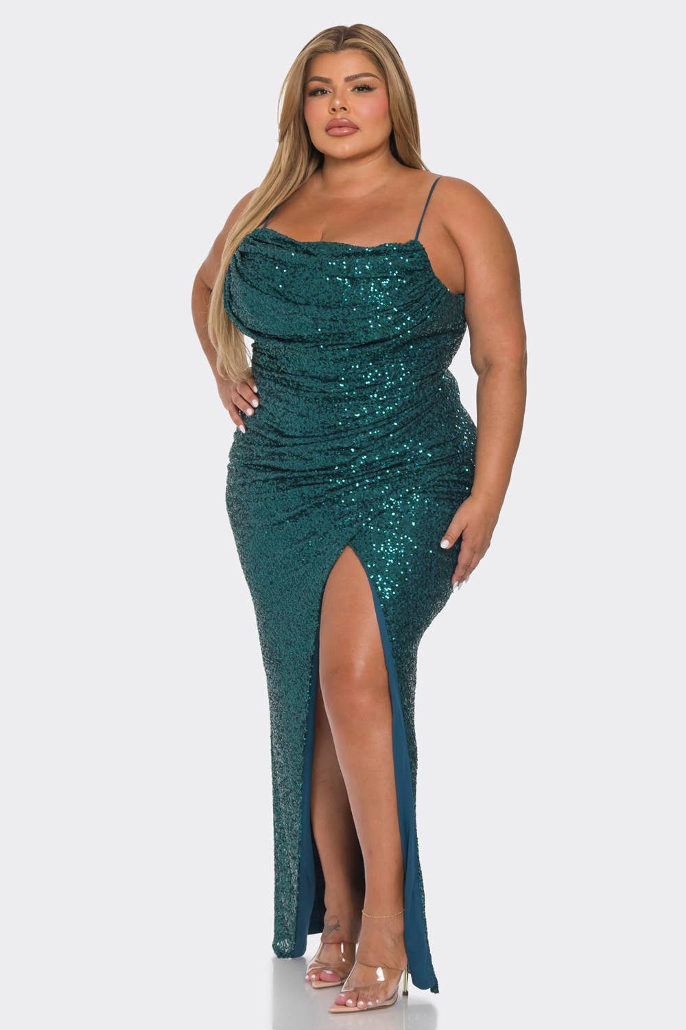 PLUS SIZE SEQUIN DRESS