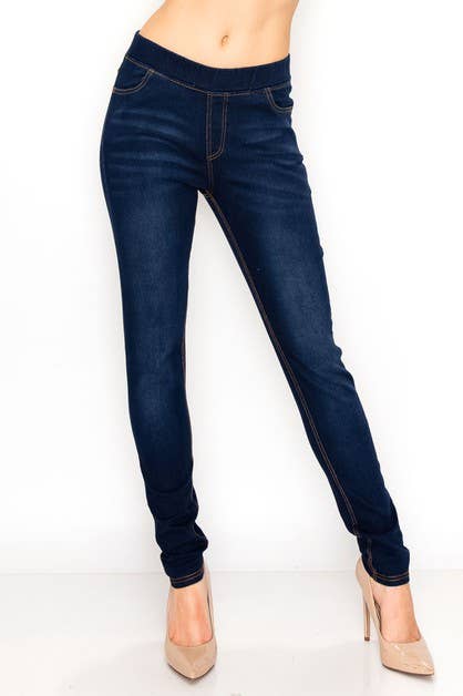 pull on denim skinny jegging