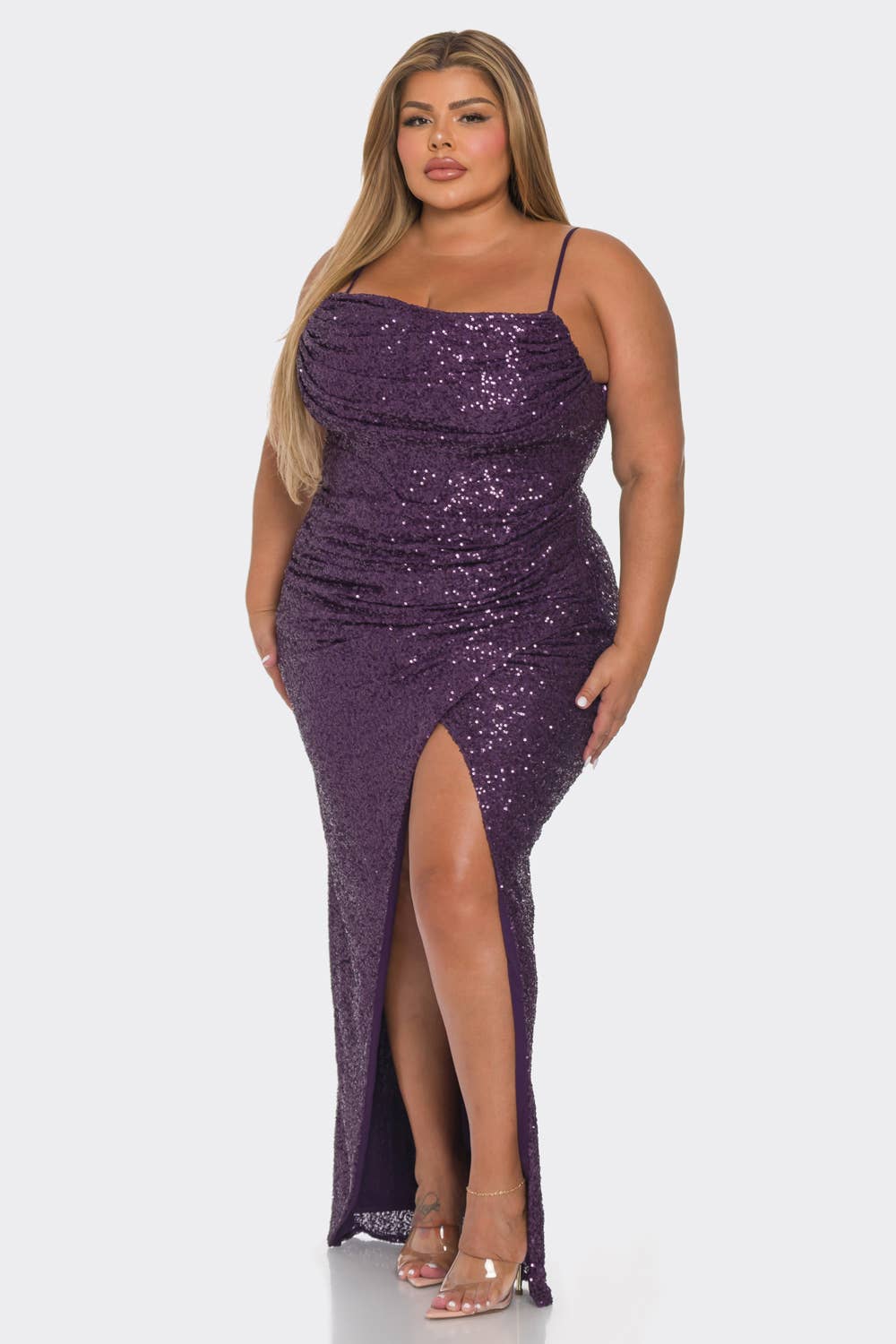 PLUS SIZE SEQUIN DRESS
