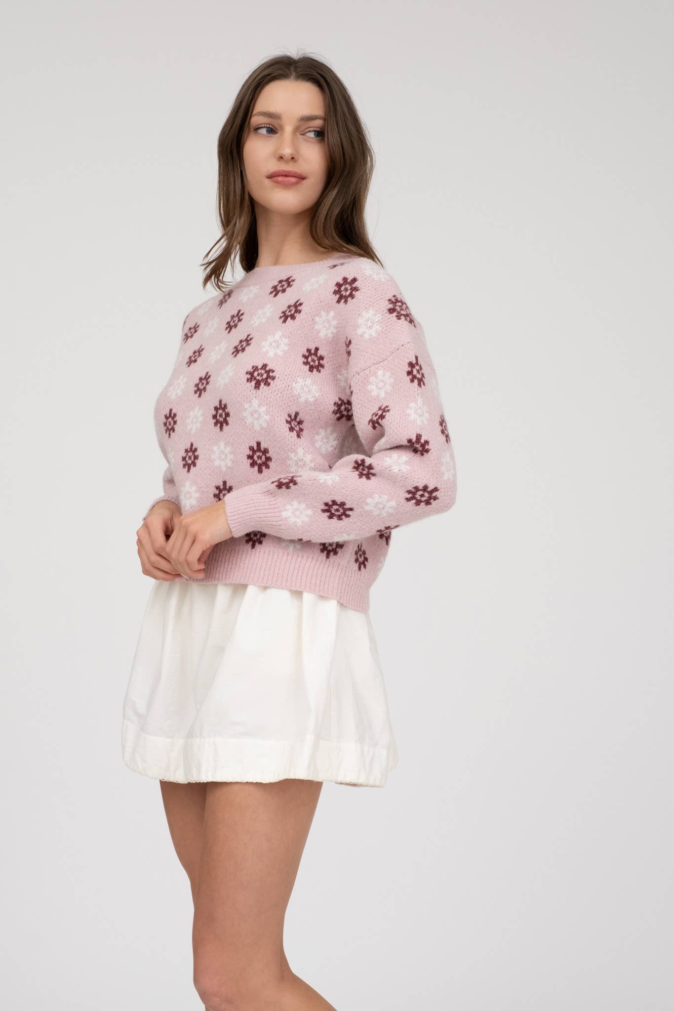 FLORAL PRINT  PULLOVER