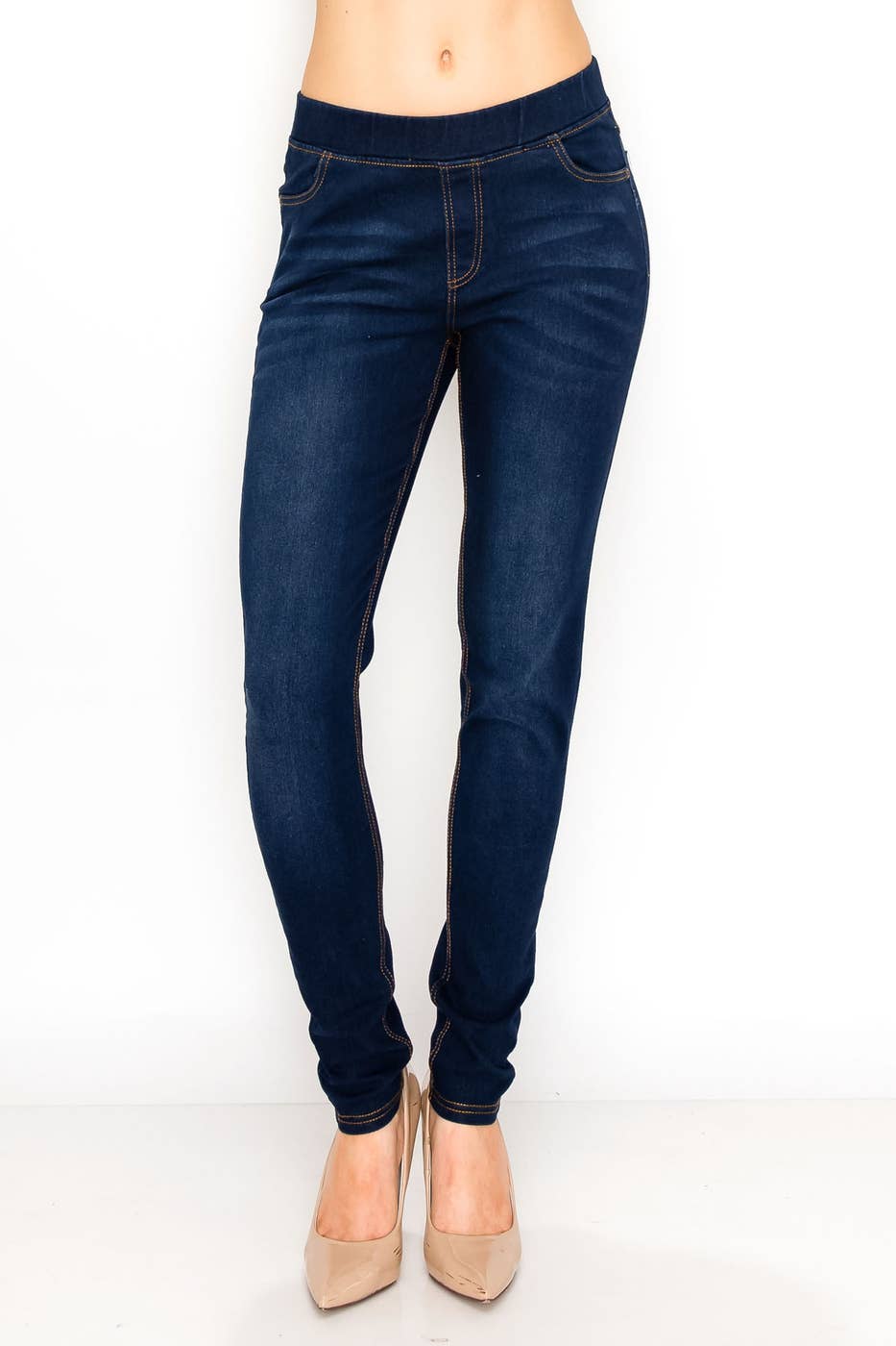 pull on denim skinny jegging