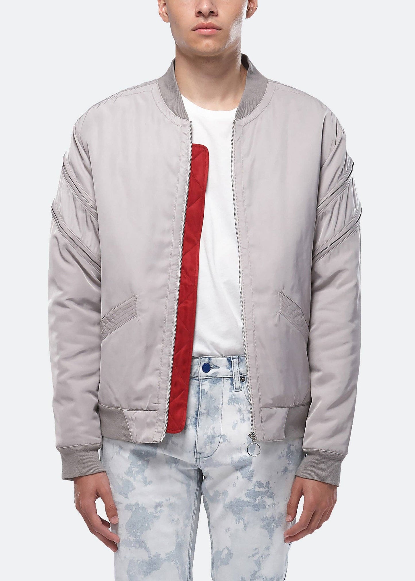 Men's Bomber Jacket with Zipper